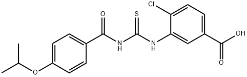 4-CHLORO-3-[[[[4-(1-METHYLETHOXY)BENZOYL]AMINO]THIOXOMETHYL]AMINO]-BENZOIC ACID Struktur