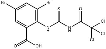 3,5-DIBROMO-2-[[THIOXO[(TRICHLOROACETYL)AMINO]METHYL]AMINO]-BENZOIC ACID Struktur