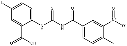 5-IODO-2-[[[(4-METHYL-3-NITROBENZOYL)AMINO]THIOXOMETHYL]AMINO]-BENZOIC ACID Struktur