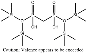 Methylenebisphosphonic acid tetrakis(trimethylsilyl) ester Struktur