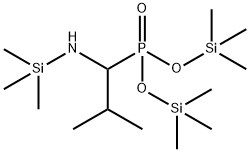 [2-Methyl-1-[(trimethylsilyl)amino]propyl]phosphonic acid bis(trimethylsilyl) ester Struktur