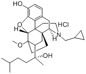 N-(cyclopropylmethyl)-19-isopentylnororvinol.HCl Struktur