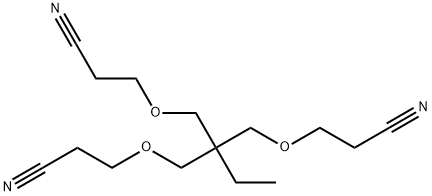 3,3'-[[2-[(2-Cyanoethoxy)methyl]-2-ethyl-1,3-propanediyl]bis(oxy)]bis[propanenitrile] Struktur