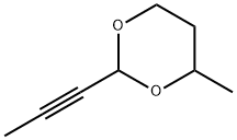 1,3-Dioxane, 4-methyl-2-(1-propynyl)- (9CI) Struktur