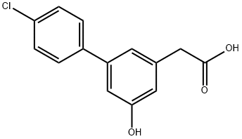 4'-Chloro-5-hydroxy-3-biphenylacetic acid Struktur