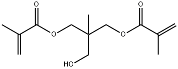 Bismethacrylic acid 2-hydroxymethyl-2-methyl-1,3-propanediyl ester Struktur