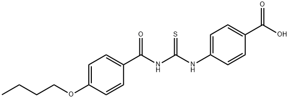 4-[[[(4-BUTOXYBENZOYL)AMINO]THIOXOMETHYL]AMINO]-BENZOIC ACID Struktur