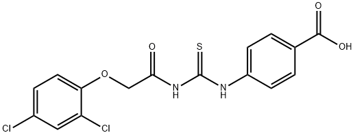 4-[[[[(2,4-DICHLOROPHENOXY)ACETYL]AMINO]THIOXOMETHYL]AMINO]-BENZOIC ACID Struktur