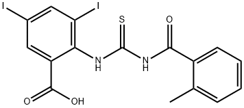 3,5-DIIODO-2-[[[(2-METHYLBENZOYL)AMINO]THIOXOMETHYL]AMINO]-BENZOIC ACID Struktur