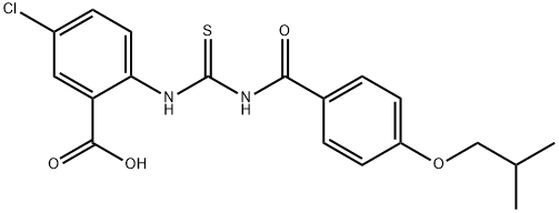 5-CHLORO-2-[[[[4-(2-METHYLPROPOXY)BENZOYL]AMINO]THIOXOMETHYL]AMINO]-BENZOIC ACID Struktur