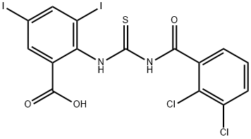 2-[[[(2,3-DICHLOROBENZOYL)AMINO]THIOXOMETHYL]AMINO]-3,5-DIIODO-BENZOIC ACID Struktur