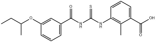 2-METHYL-3-[[[[3-(1-METHYLPROPOXY)BENZOYL]AMINO]THIOXOMETHYL]AMINO]-BENZOIC ACID Struktur