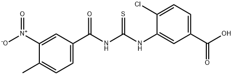 4-CHLORO-3-[[[(4-METHYL-3-NITROBENZOYL)AMINO]THIOXOMETHYL]AMINO]-BENZOIC ACID Struktur