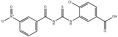 4-CHLORO-3-[[[(3-NITROBENZOYL)AMINO]THIOXOMETHYL]AMINO]-BENZOIC ACID Struktur