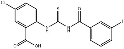 5-CHLORO-2-[[[(3-IODOBENZOYL)AMINO]THIOXOMETHYL]AMINO]-BENZOIC ACID Struktur