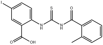 5-IODO-2-[[[(2-METHYLBENZOYL)AMINO]THIOXOMETHYL]AMINO]-BENZOIC ACID Struktur