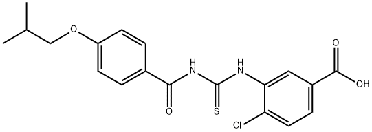 4-CHLORO-3-[[[[4-(2-METHYLPROPOXY)BENZOYL]AMINO]THIOXOMETHYL]AMINO]-BENZOIC ACID Struktur