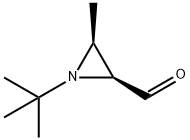 2-Aziridinecarboxaldehyde, 1-(1,1-dimethylethyl)-3-methyl-, cis- (9CI) Struktur