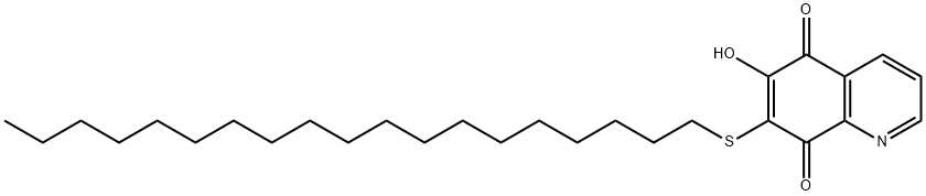 6-Hydroxy-7-nonadecylmercapto-5,8-quinolindione Struktur