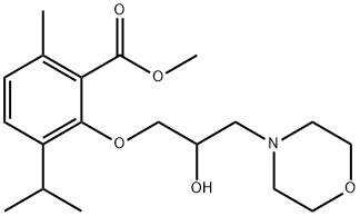 3-(2-Hydroxy-3-morpholinopropoxy)-p-cymene-2-carboxylic acid methyl ester Struktur