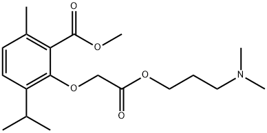 (6-Isopropyl-2-methoxycarbonyl-3-methylphenoxy)acetic acid 3-(dimethylamino)propyl ester Struktur