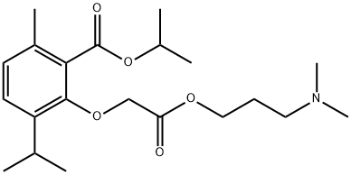 (2-Isopropoxycarbonyl-6-isopropyl-3-methylphenoxy)acetic acid 3-(dimethylamino)propyl ester Struktur