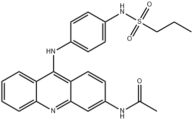 N-[p-[(3-Acetylaminoacridin-9-yl)amino]phenyl]-1-propanesulfonamide Struktur