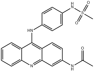 N-[4-(3-Acetylamino-9-acridinylamino)phenyl]methanesulfonamide Struktur