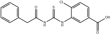 4-CHLORO-3-[[[(PHENYLACETYL)AMINO]THIOXOMETHYL]AMINO]-BENZOIC ACID Struktur