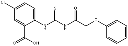 5-CHLORO-2-[[[(PHENOXYACETYL)AMINO]THIOXOMETHYL]AMINO]-BENZOIC ACID Struktur