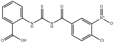 2-[[[(4-CHLORO-3-NITROBENZOYL)AMINO]THIOXOMETHYL]AMINO]-BENZOIC ACID Struktur