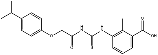 2-METHYL-3-[[[[[4-(1-METHYLETHYL)PHENOXY]ACETYL]AMINO]THIOXOMETHYL]AMINO]-BENZOIC ACID Struktur