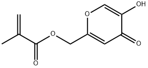 2-Propenoic acid, 2-methyl-, (5-hydroxy-4-oxo-4H-pyran-2-yl)methyl ester (9CI) Struktur