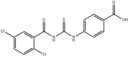 4-[[[(2,5-DICHLOROBENZOYL)AMINO]THIOXOMETHYL]AMINO]-BENZOIC ACID Struktur