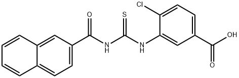 4-CHLORO-3-[[[(2-NAPHTHALENYLCARBONYL)AMINO]THIOXOMETHYL]AMINO]-BENZOIC ACID Struktur