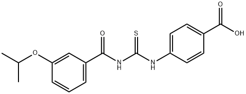 4-[[[[3-(1-METHYLETHOXY)BENZOYL]AMINO]THIOXOMETHYL]AMINO]-BENZOIC ACID Struktur