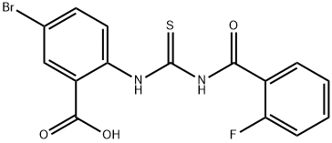 5-BROMO-2-[[[(2-FLUOROBENZOYL)AMINO]THIOXOMETHYL]AMINO]-BENZOIC ACID Struktur