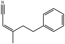 (Z)-3-methyl-5-phenylpent-2-enenitrile Struktur