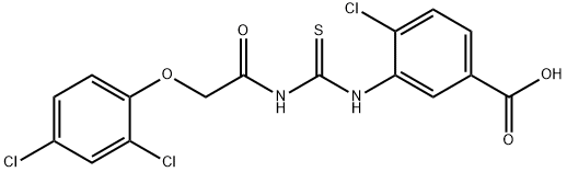 4-CHLORO-3-[[[[(2,4-DICHLOROPHENOXY)ACETYL]AMINO]THIOXOMETHYL]AMINO]-BENZOIC ACID Struktur