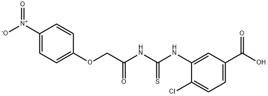 4-CHLORO-3-[[[[(4-NITROPHENOXY)ACETYL]AMINO]THIOXOMETHYL]AMINO]-BENZOIC ACID Struktur