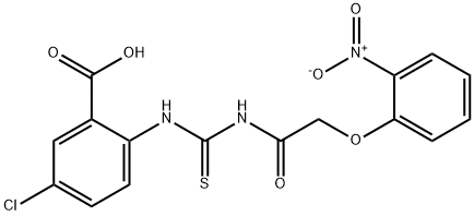 5-CHLORO-2-[[[[(2-NITROPHENOXY)ACETYL]AMINO]THIOXOMETHYL]AMINO]-BENZOIC ACID Struktur