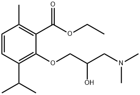 3-[2-Hydroxy-3-(dimethylamino)propoxy]-p-cymene-2-carboxylic acid ethyl ester Struktur