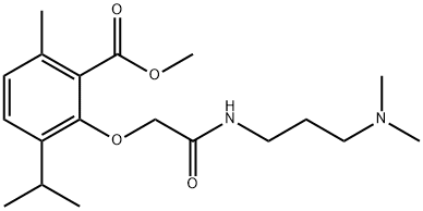 3-[3-(Dimethylamino)propylcarbamoylmethoxy]-p-cymene-2-carboxylic acid methyl ester Struktur