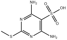 4,6-Diamino-2-methylthio-5-pyrimidinesulfonic acid Struktur