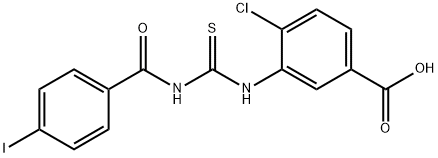 4-CHLORO-3-[[[(4-IODOBENZOYL)AMINO]THIOXOMETHYL]AMINO]-BENZOIC ACID Struktur