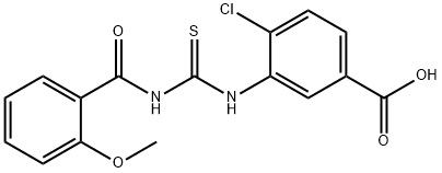 4-CHLORO-3-[[[(2-METHOXYBENZOYL)AMINO]THIOXOMETHYL]AMINO]-BENZOIC ACID Struktur