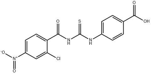 4-[[[(2-CHLORO-4-NITROBENZOYL)AMINO]THIOXOMETHYL]AMINO]-BENZOIC ACID Struktur