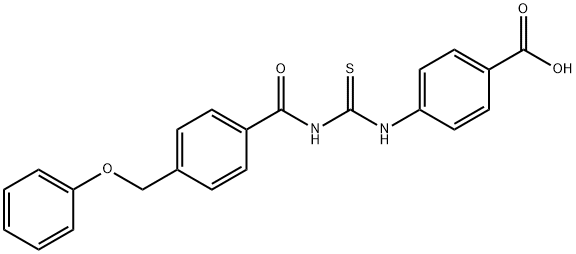 4-[[[[4-(PHENOXYMETHYL)BENZOYL]AMINO]THIOXOMETHYL]AMINO]-BENZOIC ACID Struktur