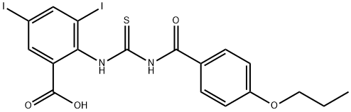 3,5-DIIODO-2-[[[(4-PROPOXYBENZOYL)AMINO]THIOXOMETHYL]AMINO]-BENZOIC ACID Struktur