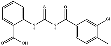 2-[[[(3-CHLORO-4-METHYLBENZOYL)AMINO]THIOXOMETHYL]AMINO]-BENZOIC ACID Struktur